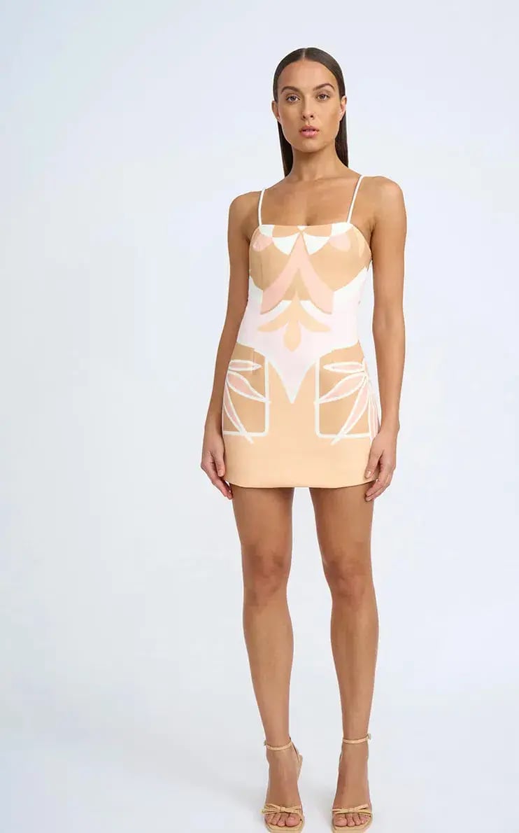 By Johnny Desert Blooms Shift Mini Dress Multi Size 10 photo 2