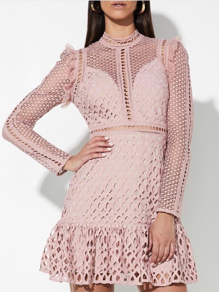 Mossman The Visionary Mini Dress Pink Size 6 photo 2