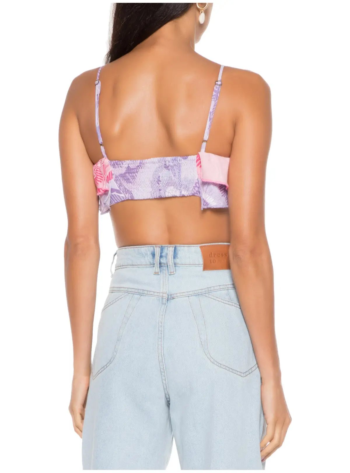 Farm Rio Flower Color Top Crop Top And Flower Colored Skirt Set Print Size S / AU 8 photo 3