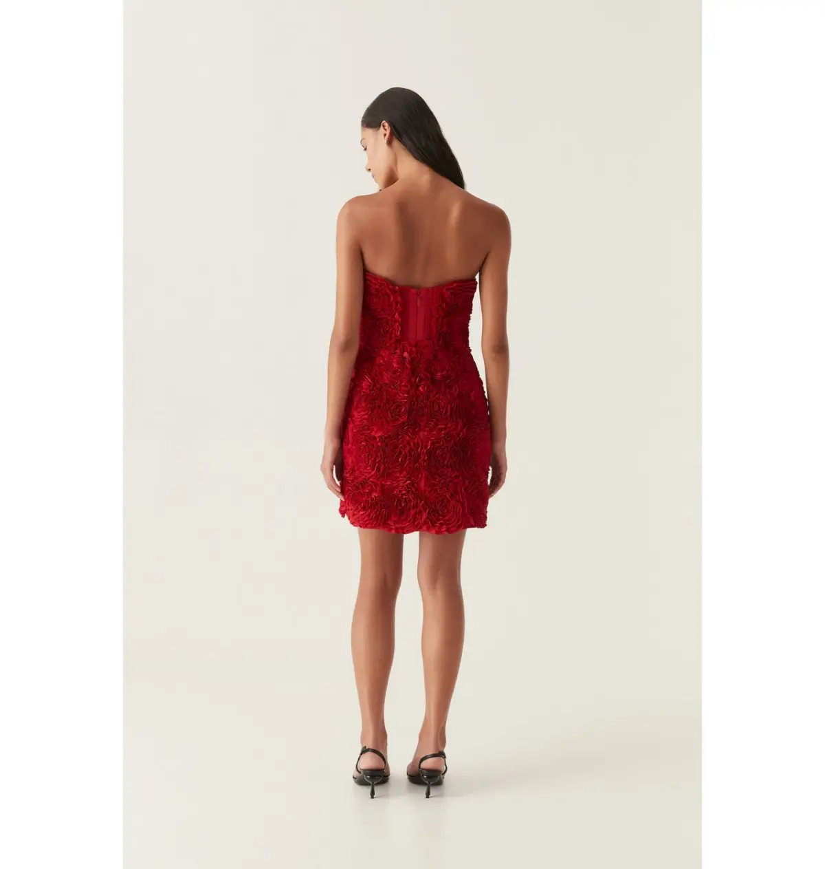Aje Gazer Rosette Mini Dress Scarlet Red Size AU 4 photo 4
