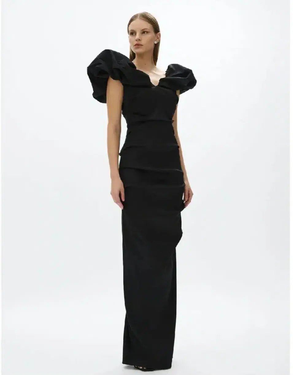 Rachel Gilbert Frey Gown Black 4/AU14 photo 5