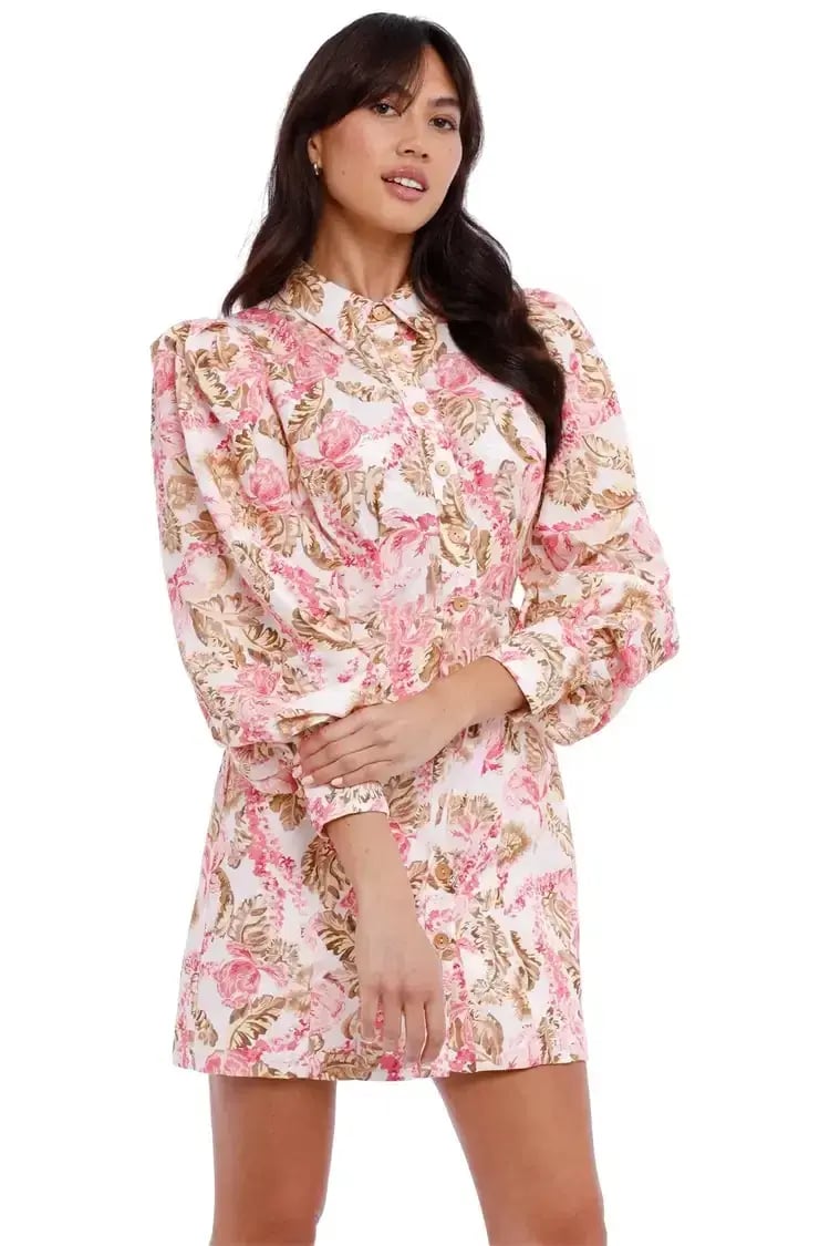 Significant Other Leonie Dress in Pink Sangria Floral Size 6 photo 5