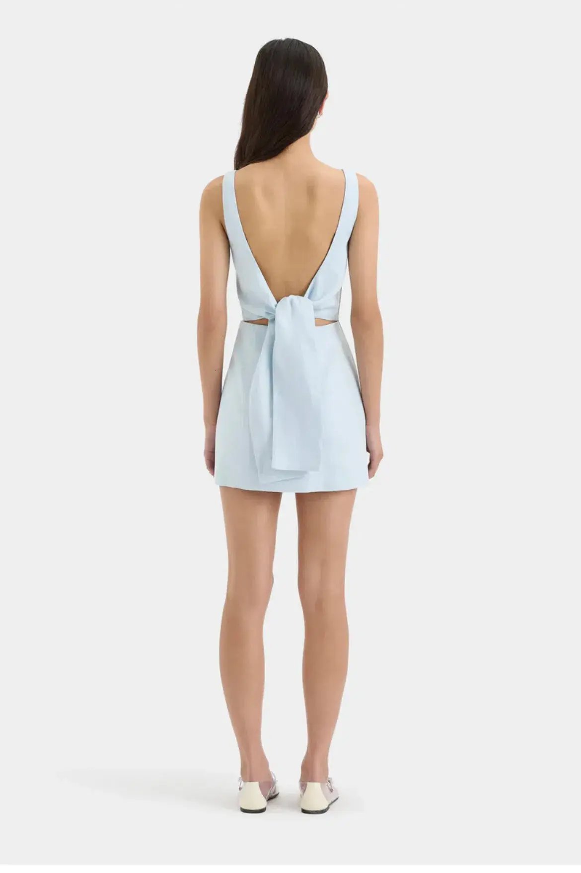 Sir The Label Iris Tie Mini Dress Light Blue Size 1 / AU 8 photo 3