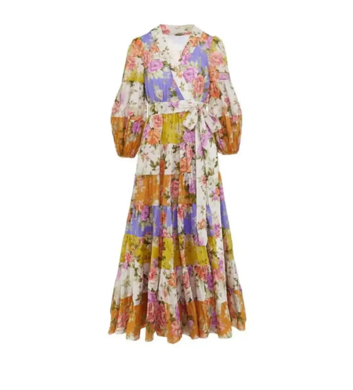 Zimmermann Pattie Wrap Midi Dress Floral Size 0 / AU 8 photo 5