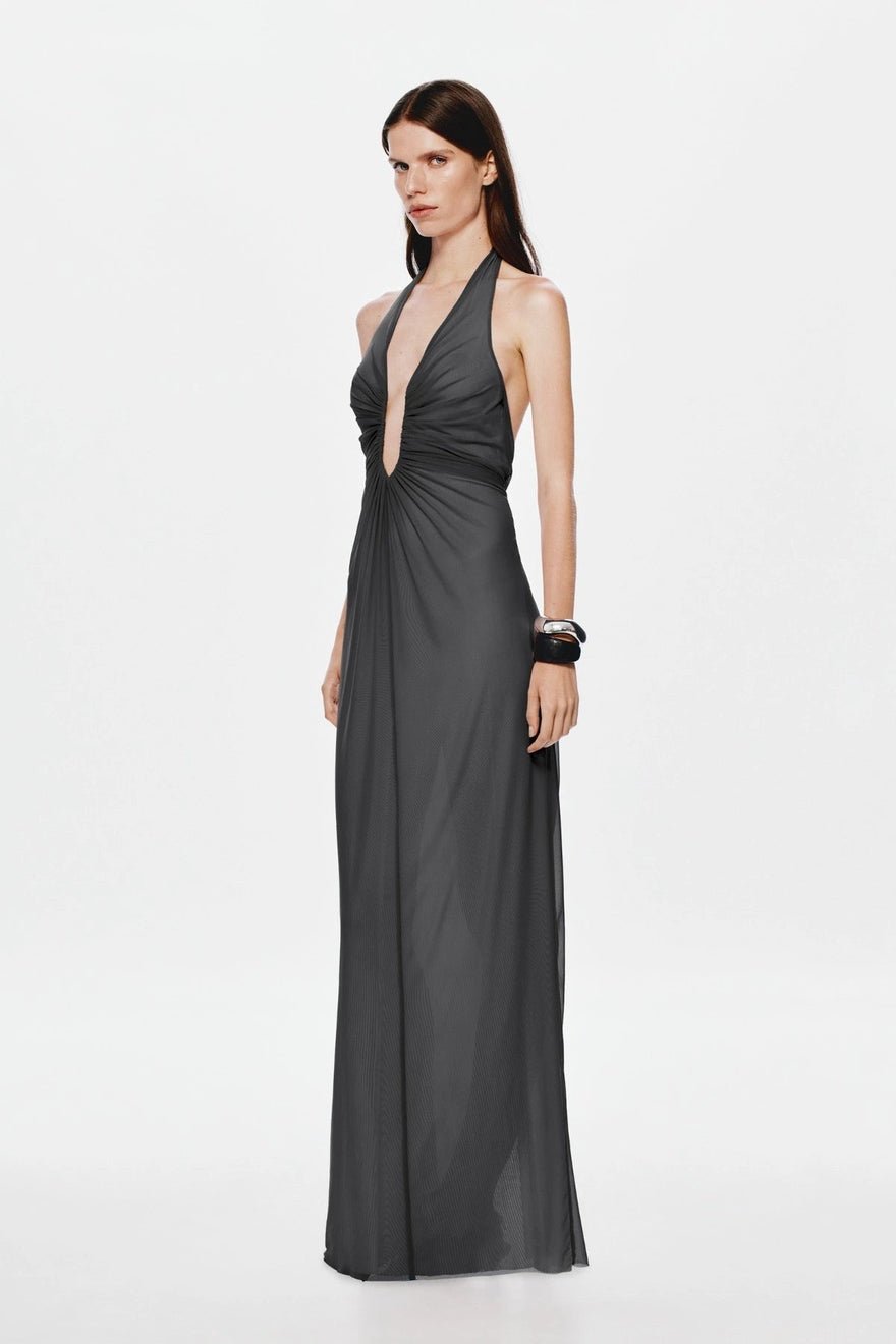Misha Collection Chroma Two Tone Dress - Grey photo 2