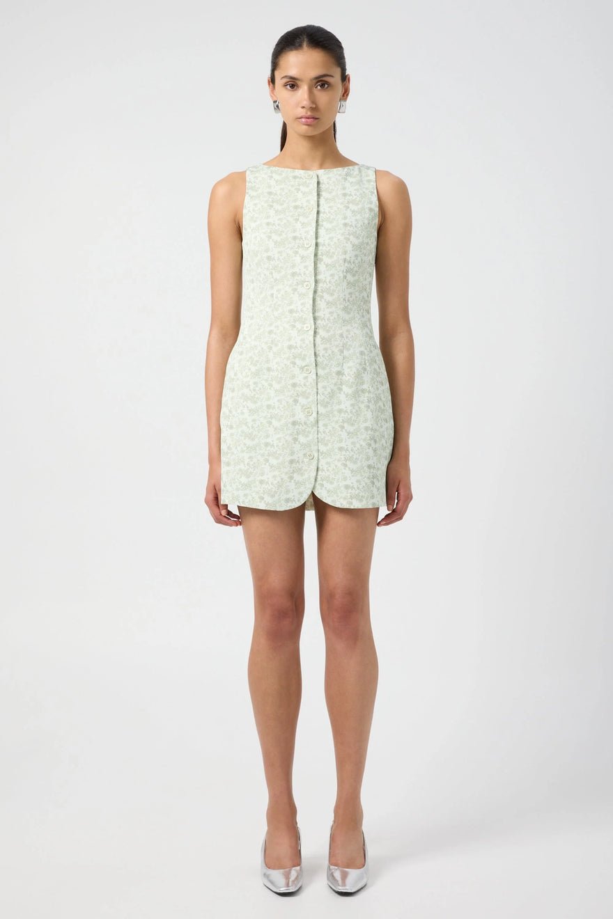 Third Form Nostalgia Button Up Mini Dress - Floral photo 3