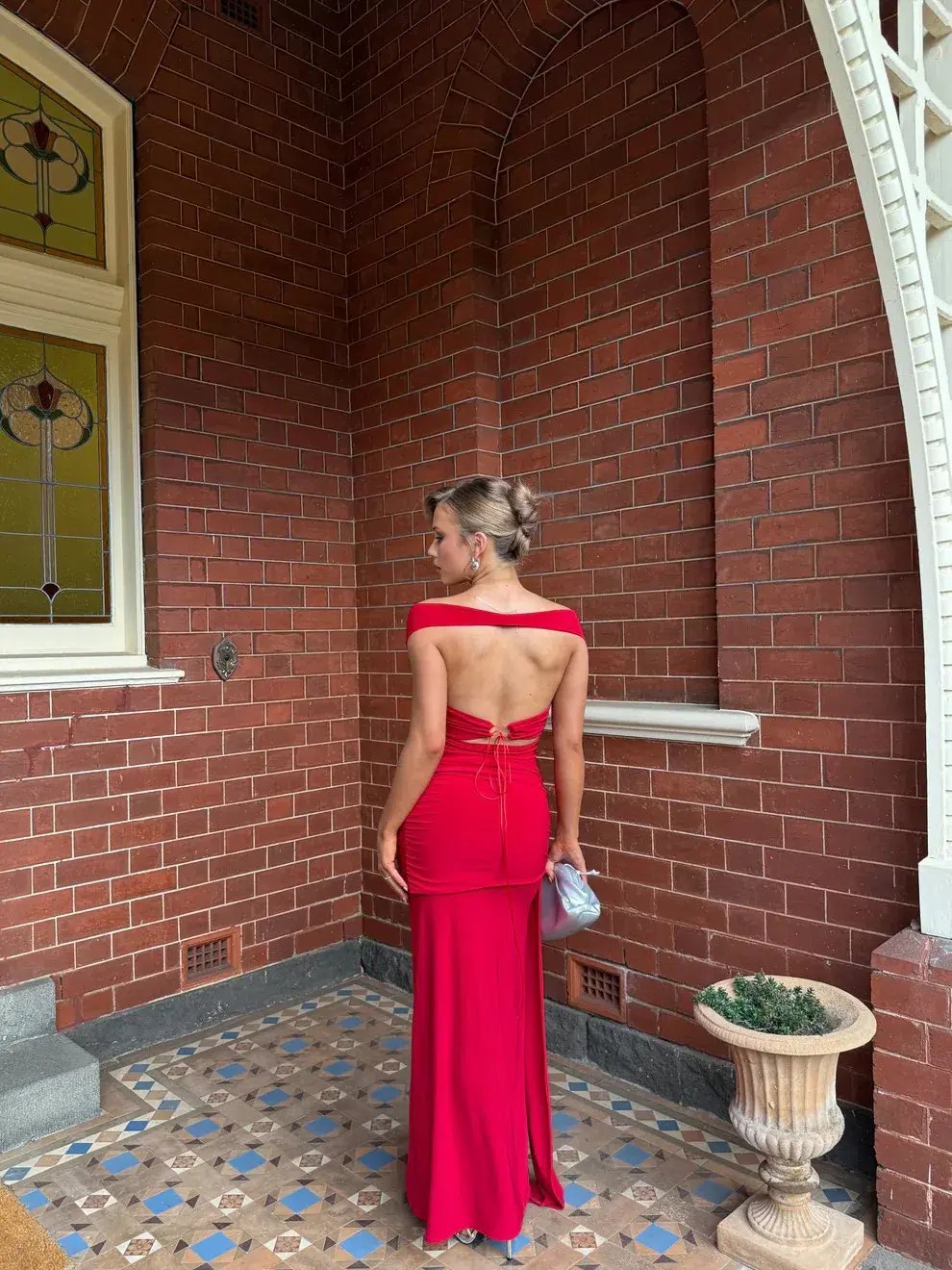 Deconduarte Ivana Jersey Maxi Dress in Pure Red Size XS / AU 8 photo 3