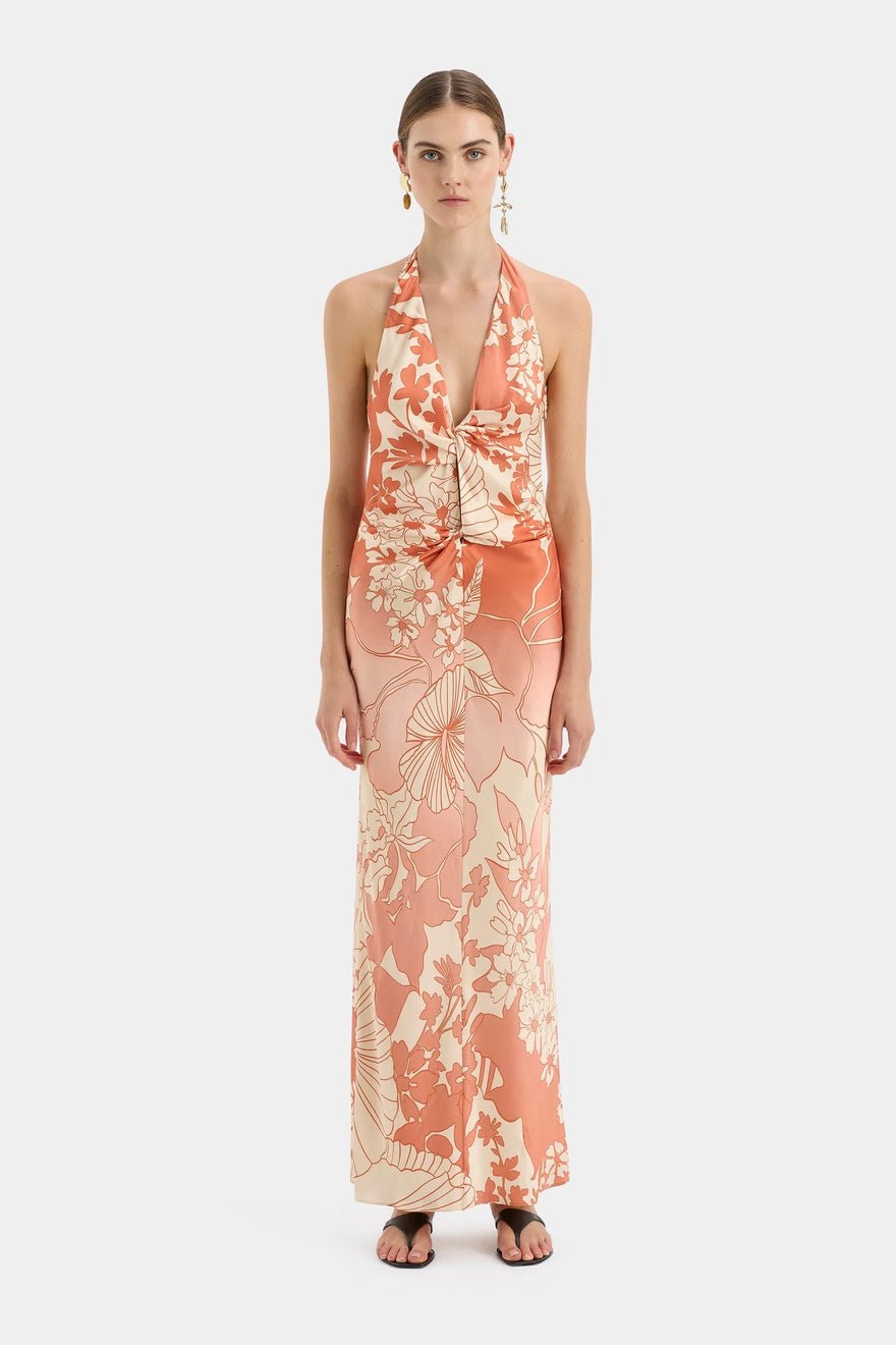 Sir The Label Como Twist Dress - Paradiso Print photo 2