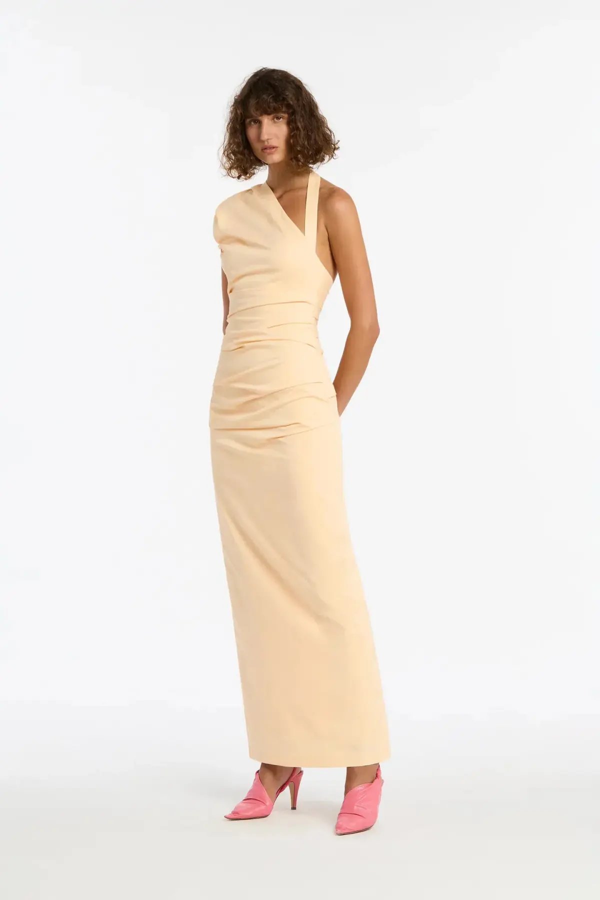 Sir The Label Giacomo Gathered Gown in butter Size 8 / SIZE 1 photo 3