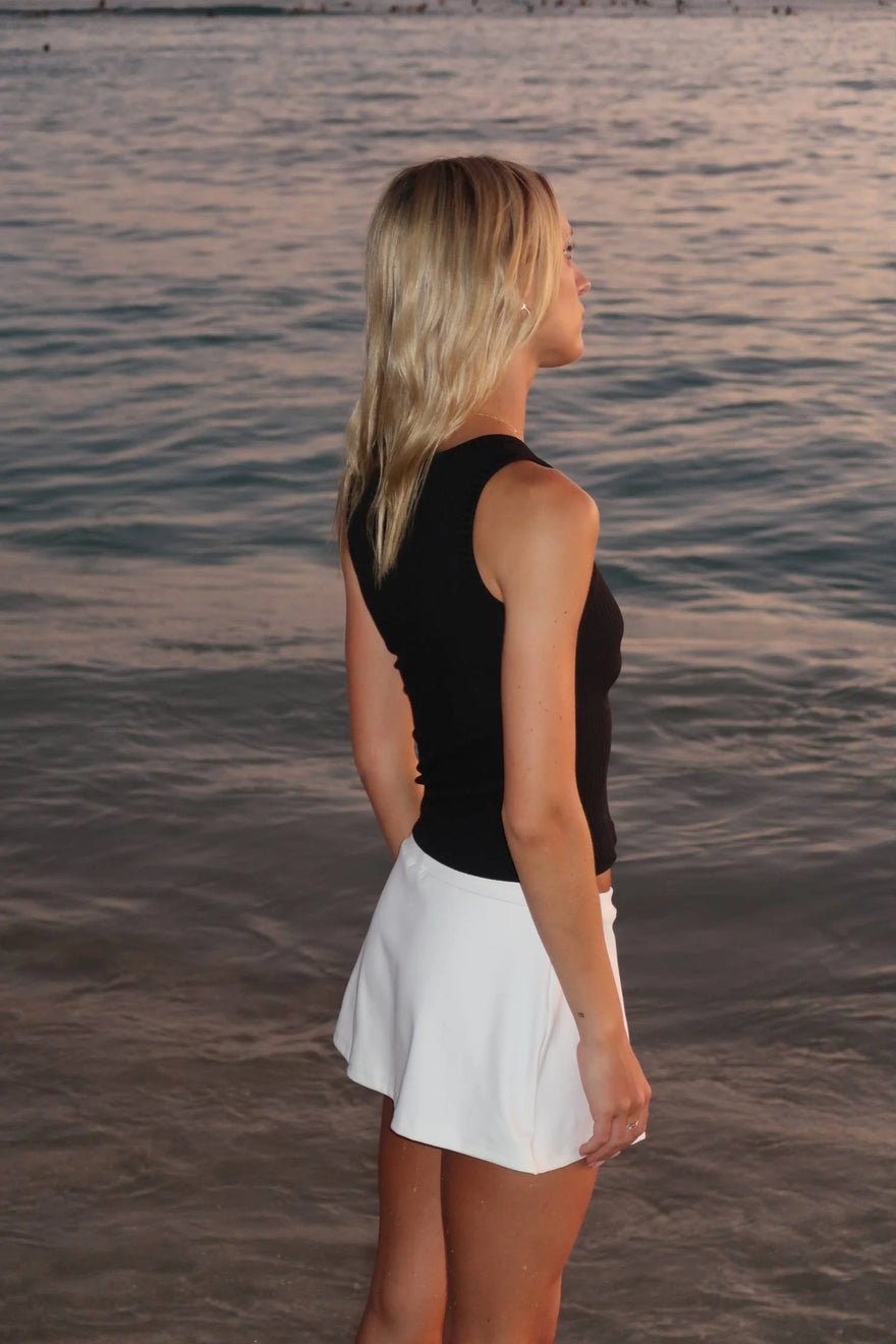 WITH HARPER LU Mini Skirt In White photo 2