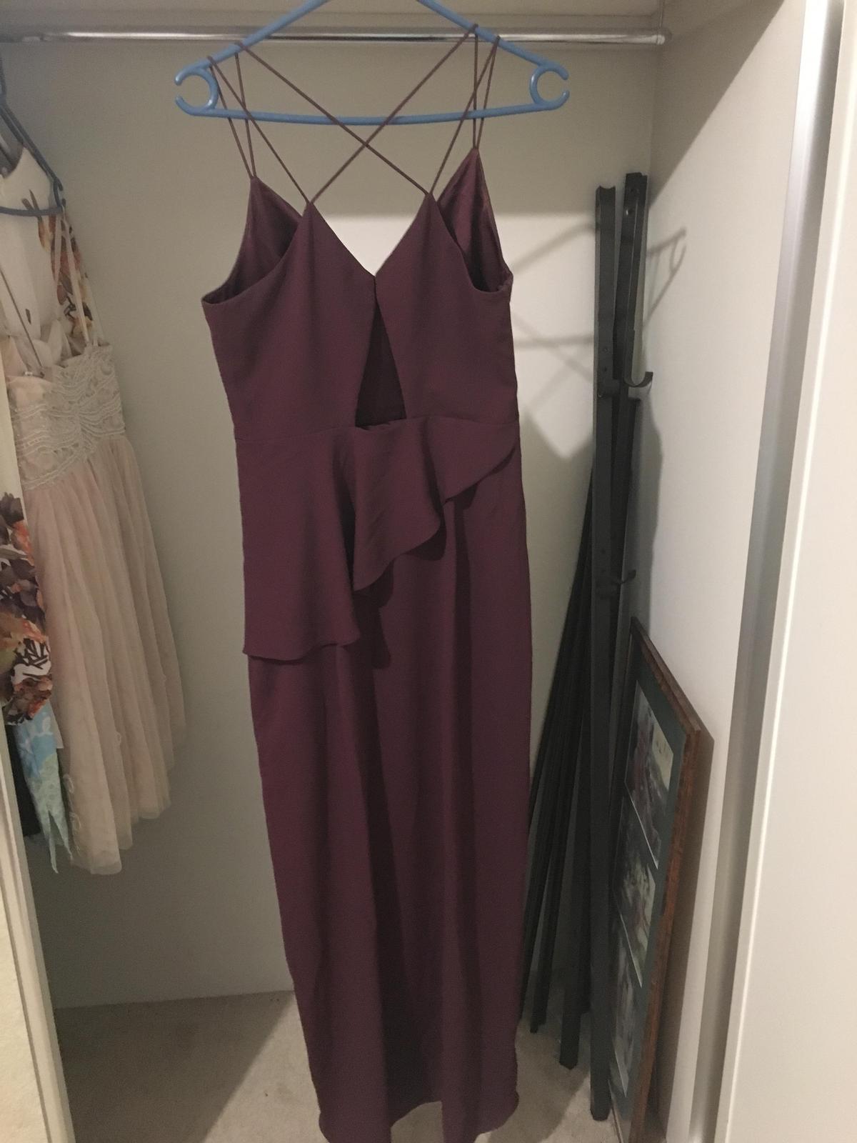 Maroon Midi dress Size 10 photo 3