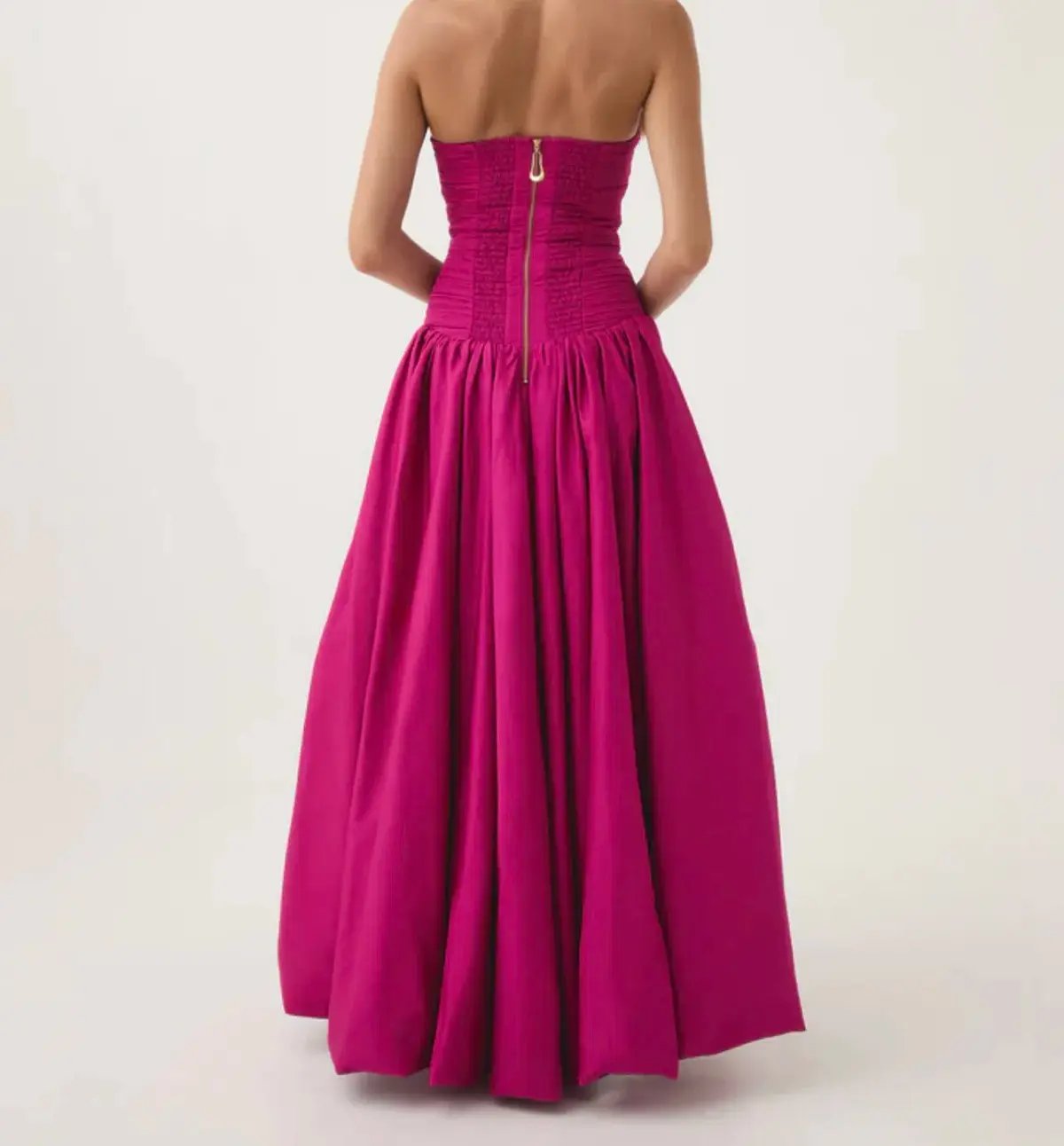 Aje Violette Bubble Hem Maxi Dress Magenta Size 6 photo 2