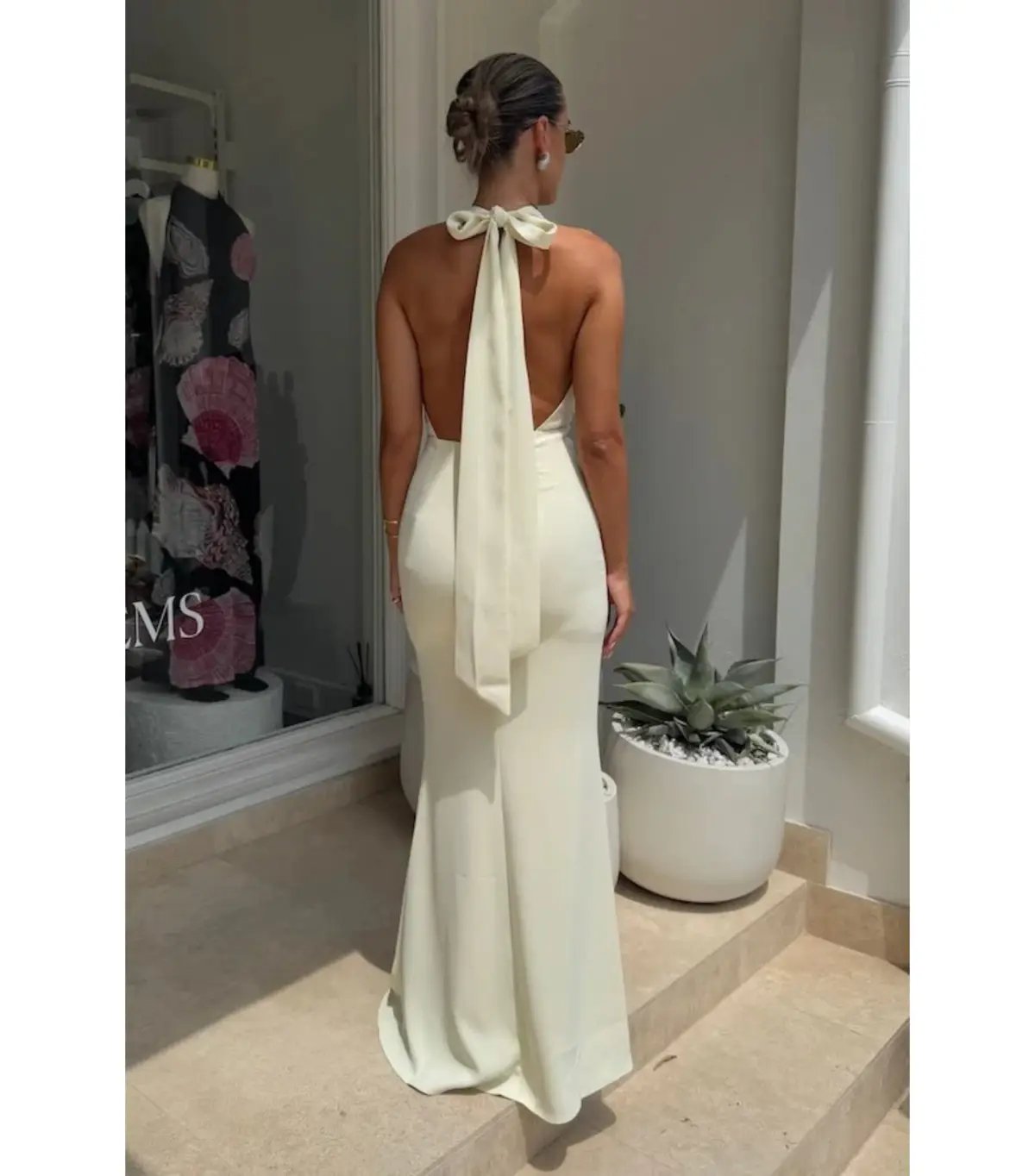 Odd Muse The Ultimate Muse Tie Neck Maxi Dress Butter Cream Size XS / AU 6 photo 4