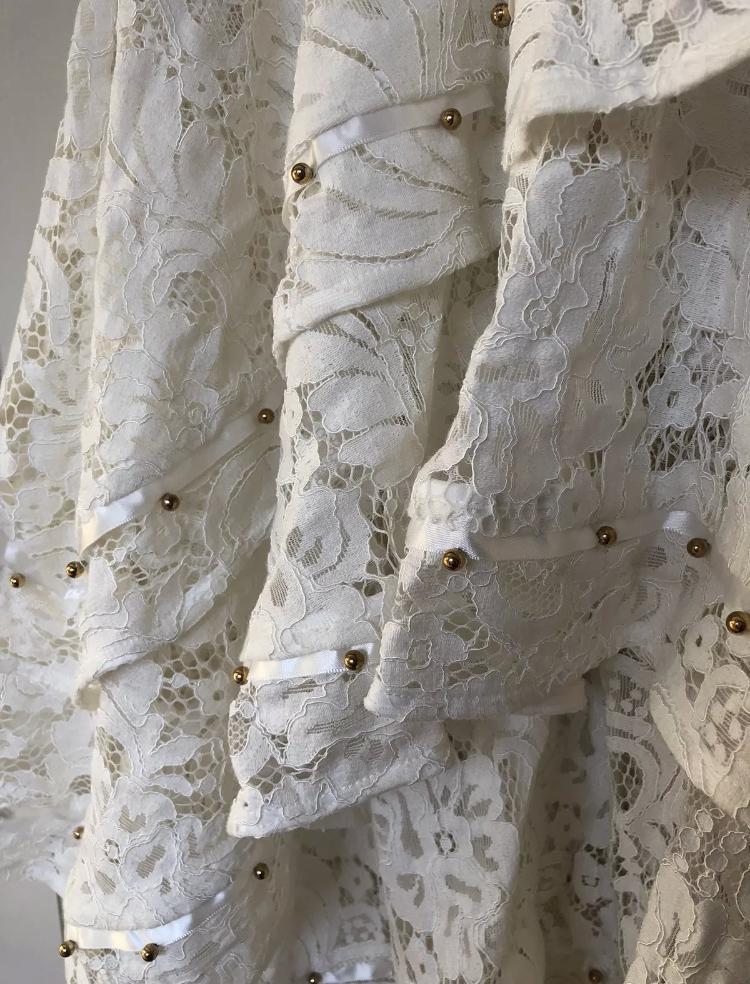 Keepsake The Label -Star Cross Lace Ivory Dress Size 10 photo 3