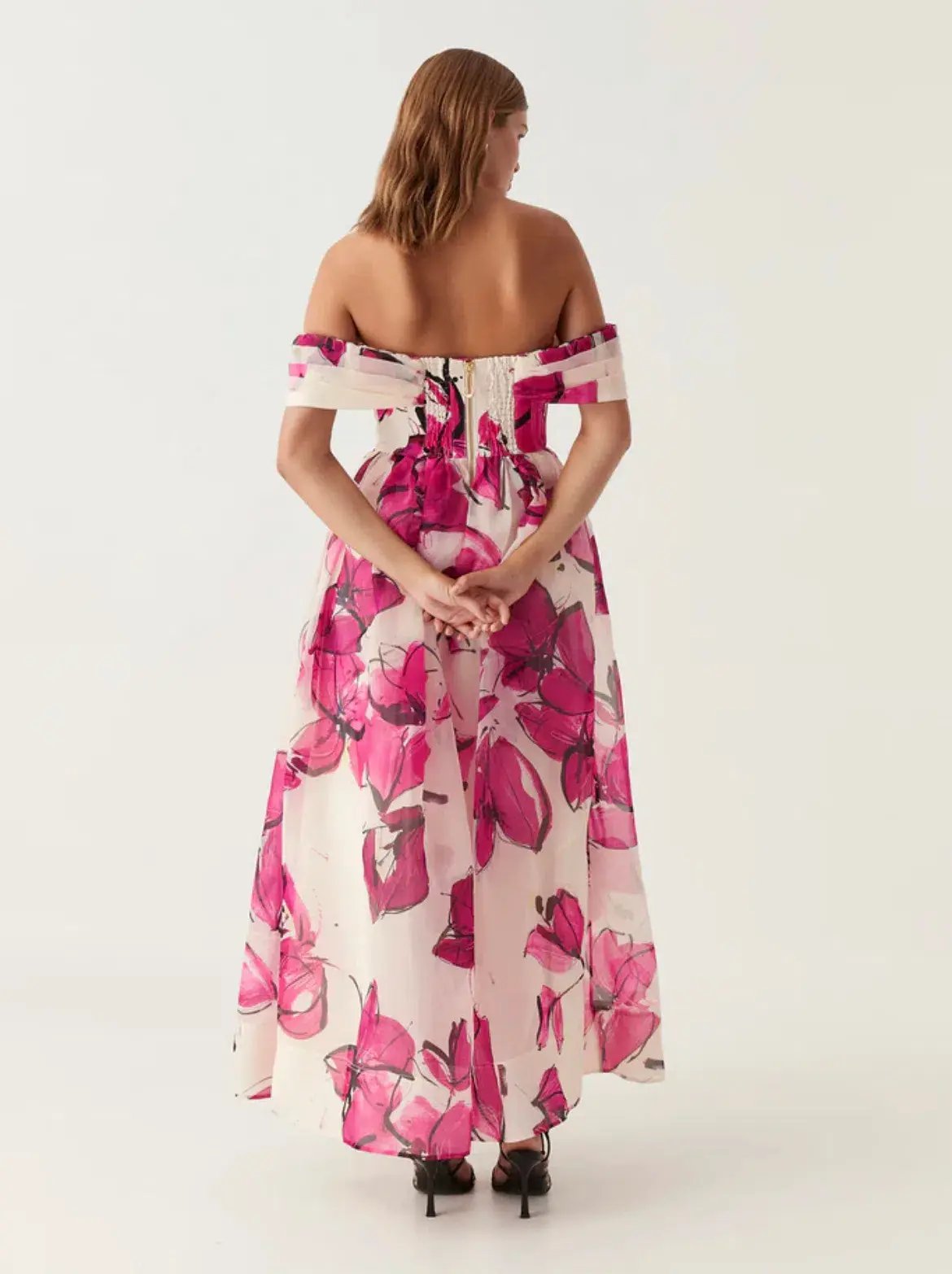 Aje Cordelia Corseted Maxi Dress Falling Florals Size XL / AU 14 photo 2