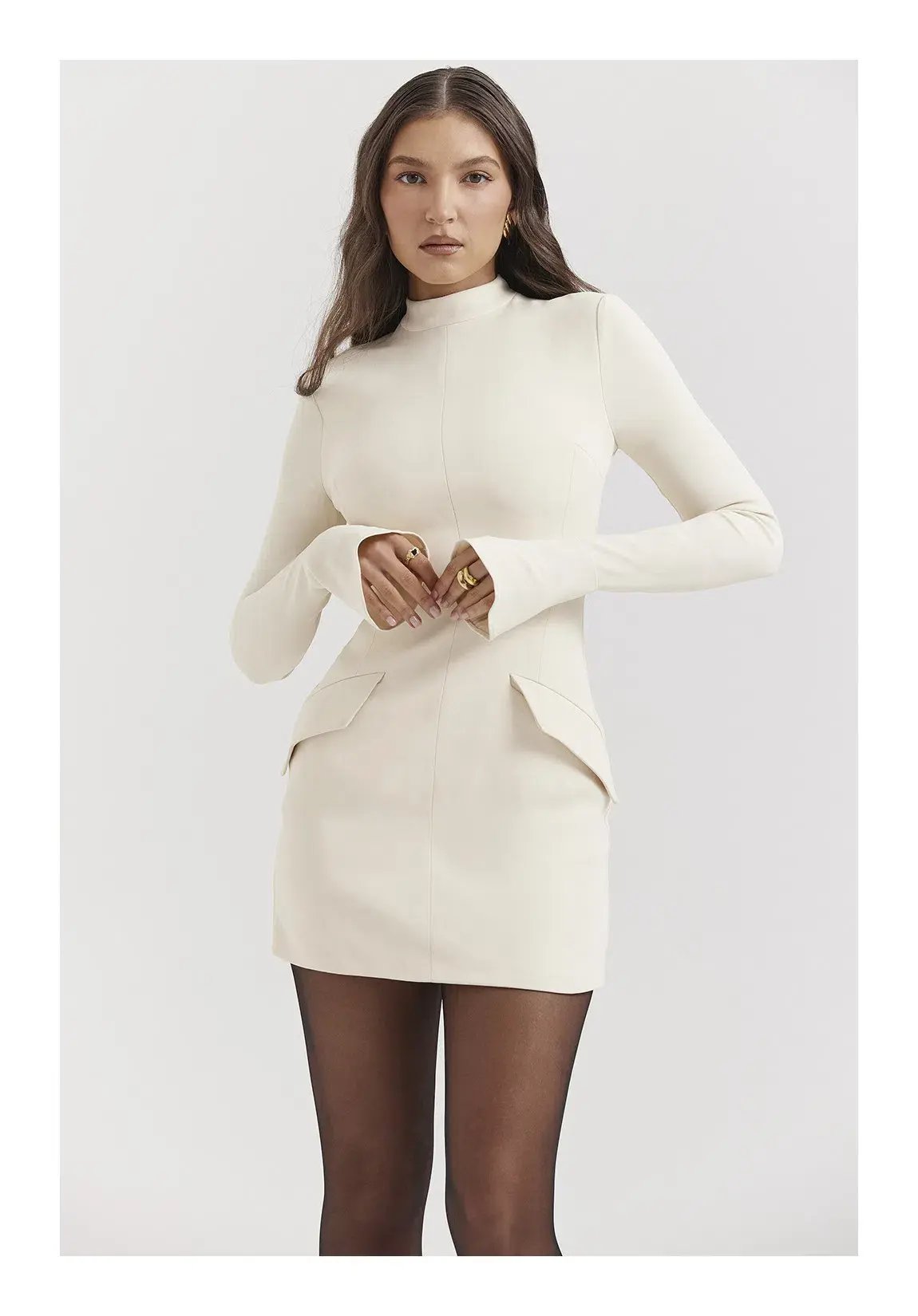 House of CB Mihalia Dress Cream Size XS/ AU 6 photo 2