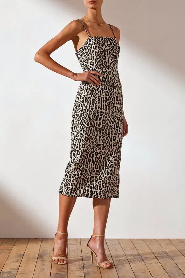 Shona Joy Leopard Dress Print Size 8 photo 2