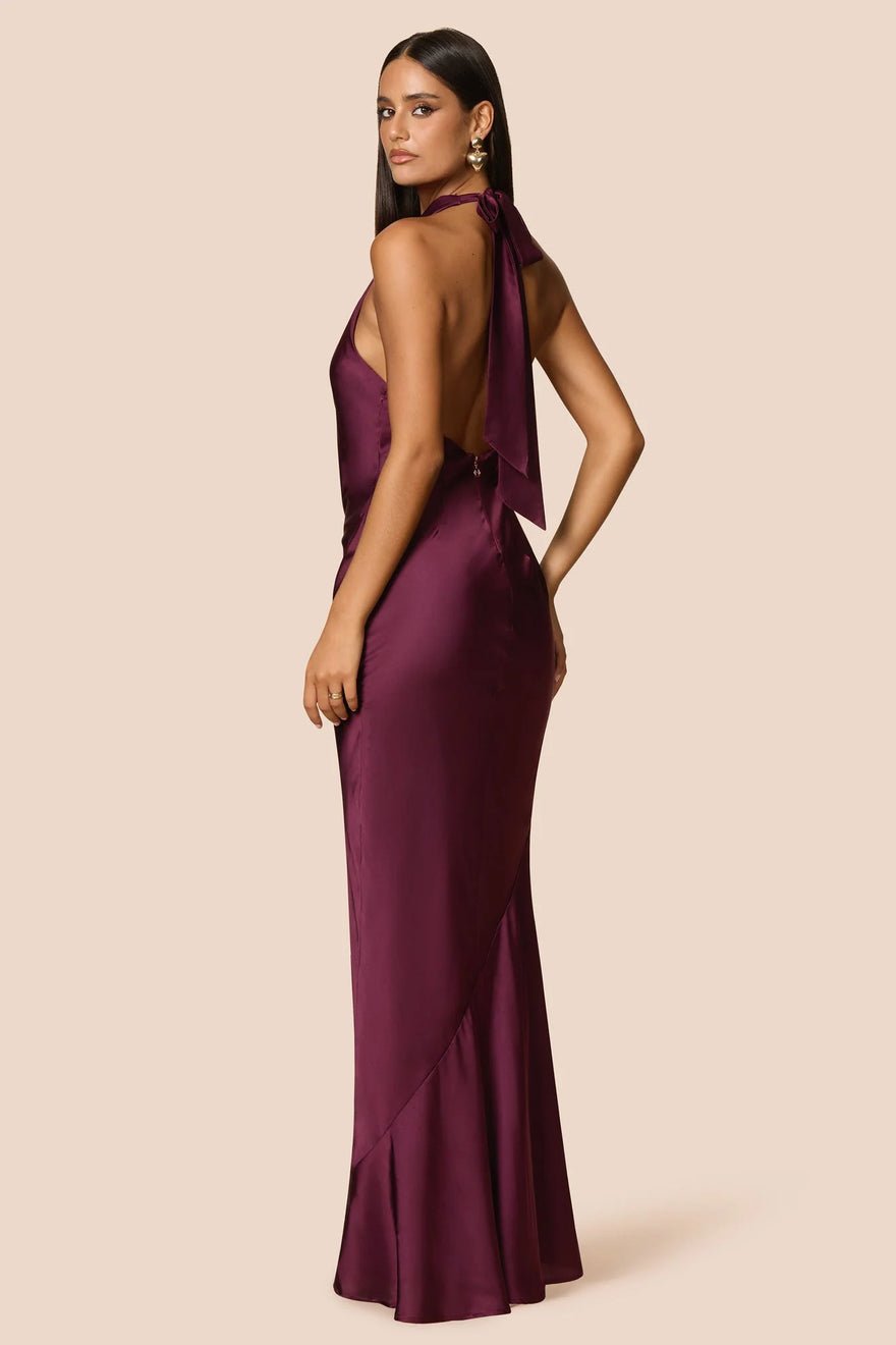 Nookie Penelope Halter Gown - Mulberry photo 3