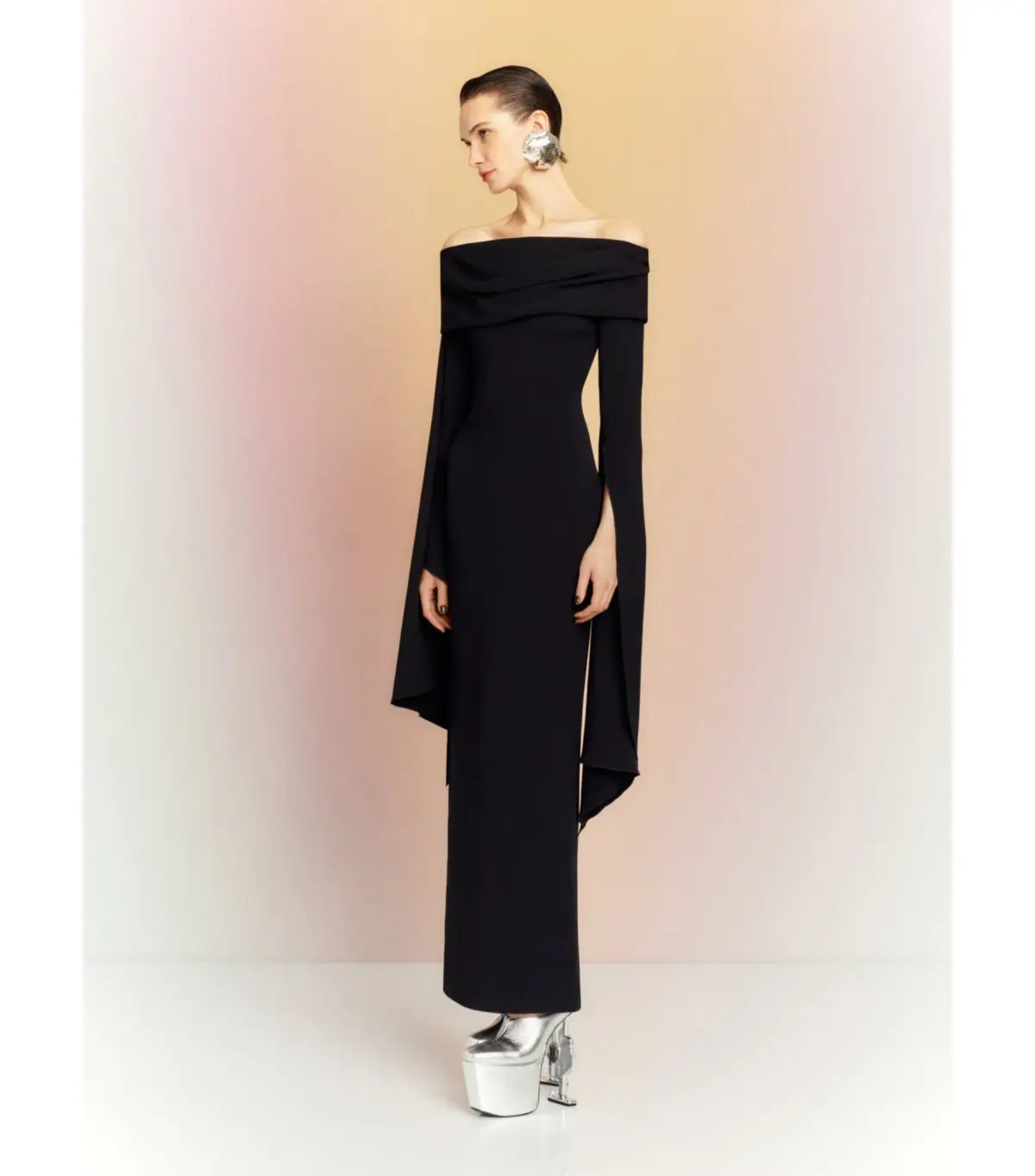 Solace London Arden Maxi Dress Black Size AU 6 photo 2