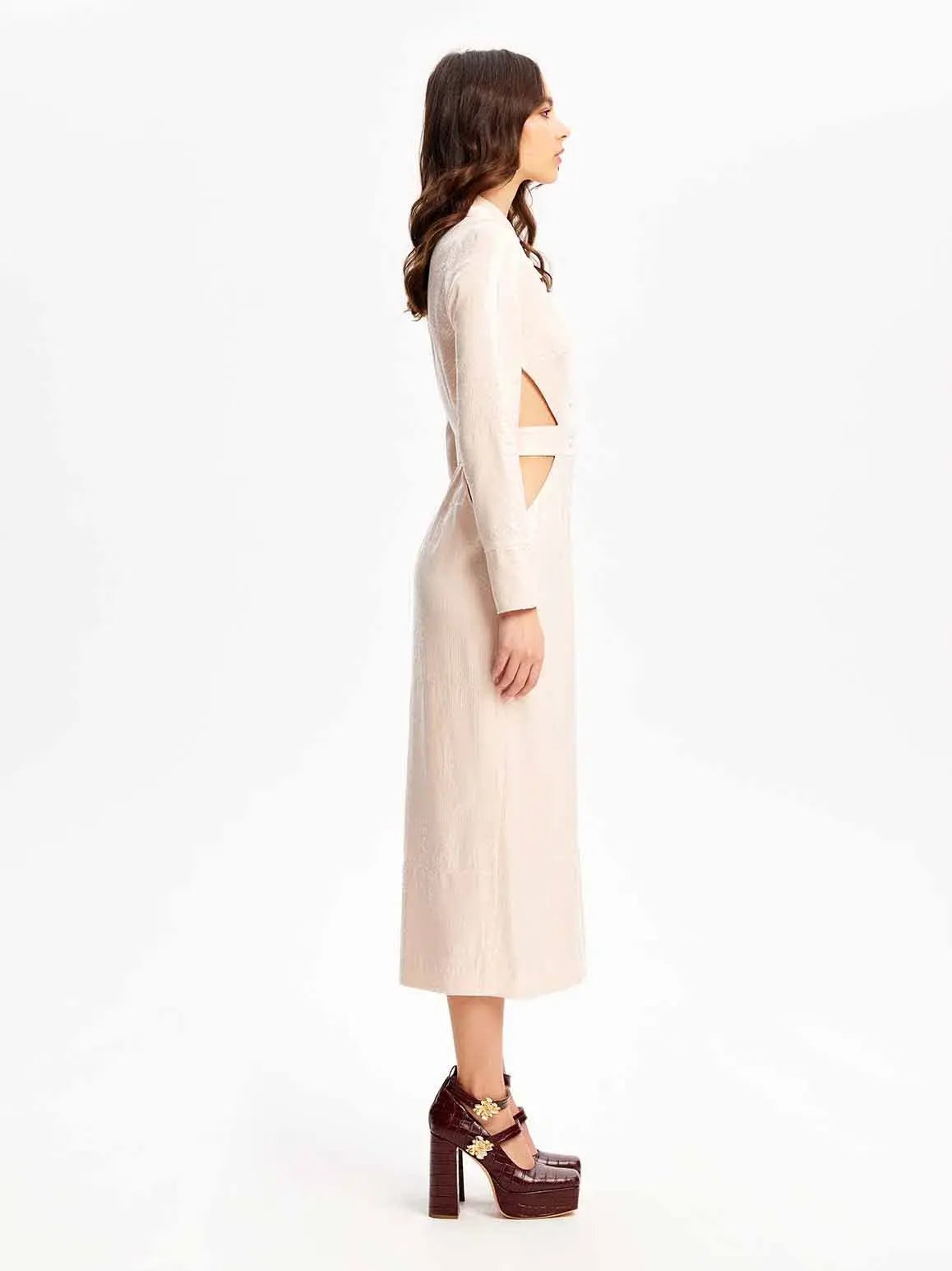 Alice McCall Night Sky Trench Dress Chai Latte Size 6 photo 5