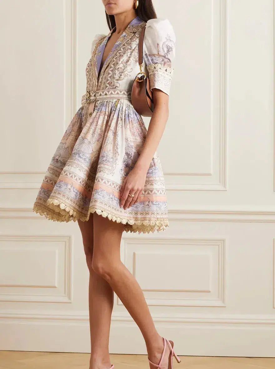 Zimmermann The High Tide Mini Dress in Odyssey Print  Size 1 / AU 10 photo 3