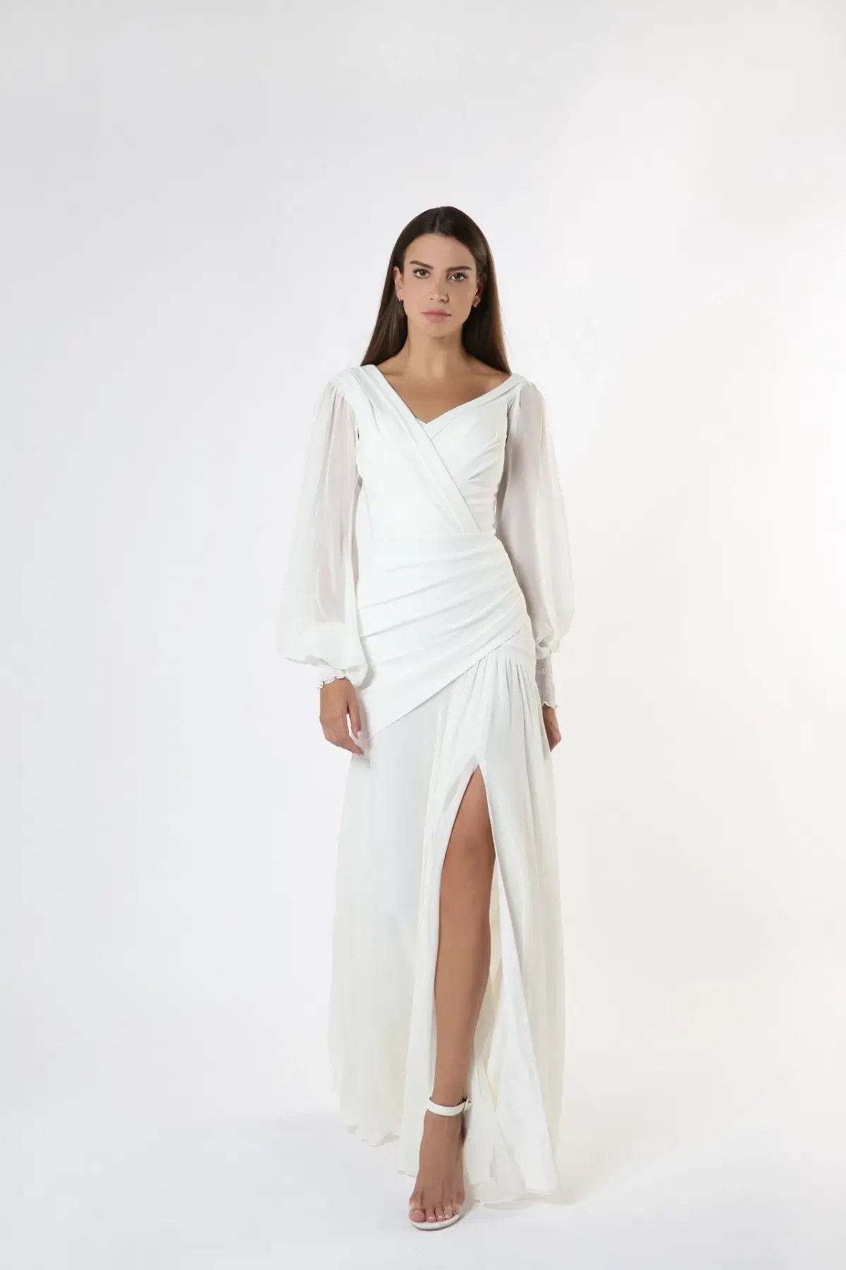 Zeena Zaki SS21-05-WHT Gown White Size S /Au  6 photo 3
