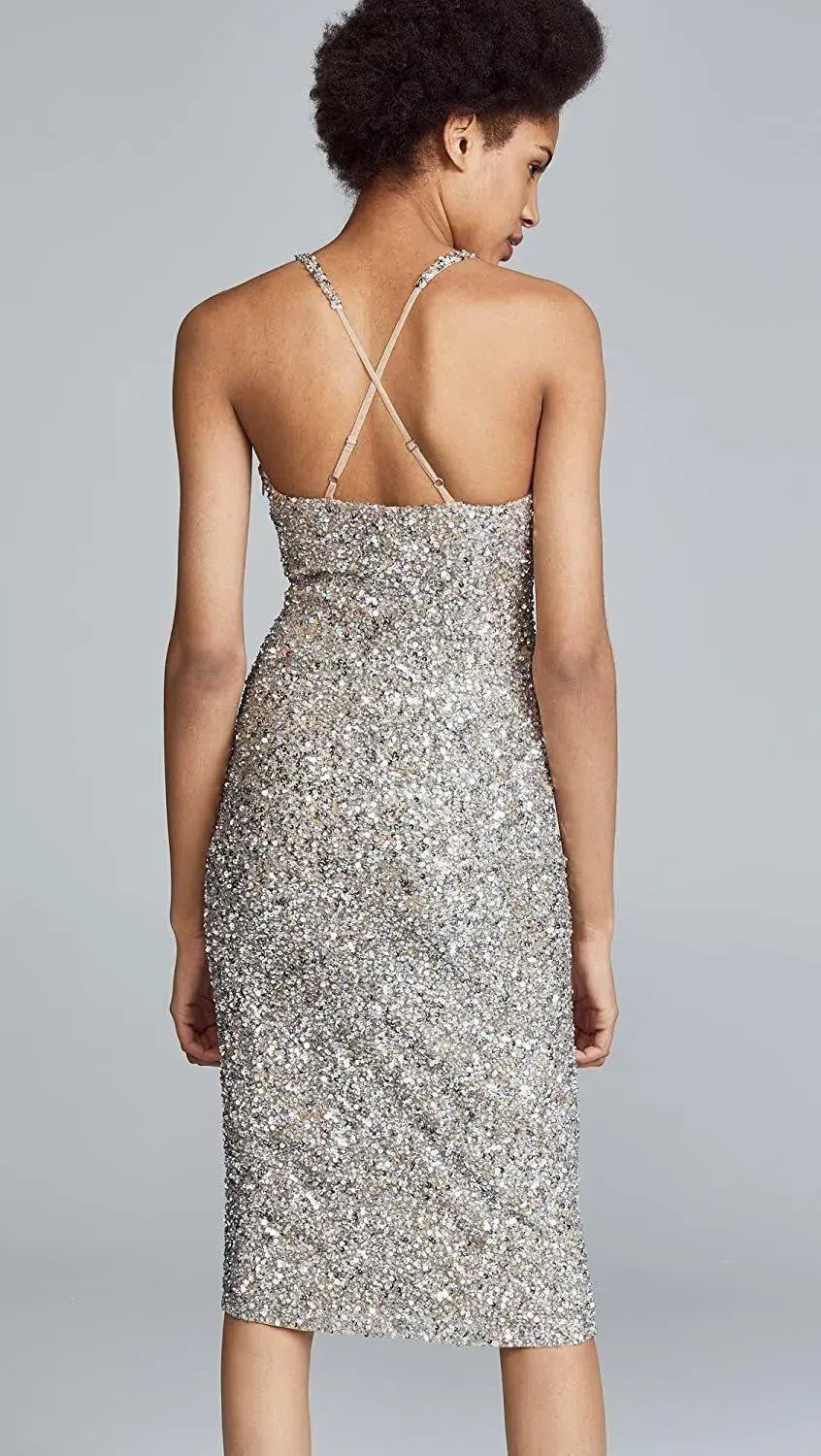 Sage Sleevless Dress in Silver photo 2