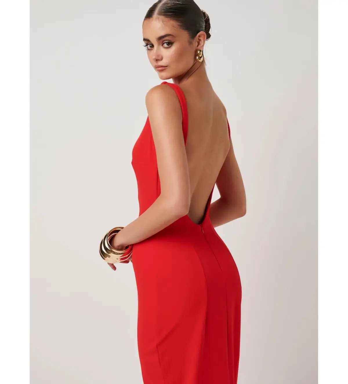 Effie Kats Verona Gown Cherry Red Size M/AU 10 photo 3