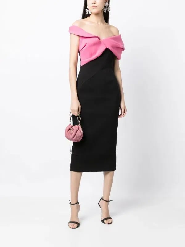 Rachel Gilbert Matteo Sleeveless Dress Pink/Black Size 0 / AU 6 photo 2