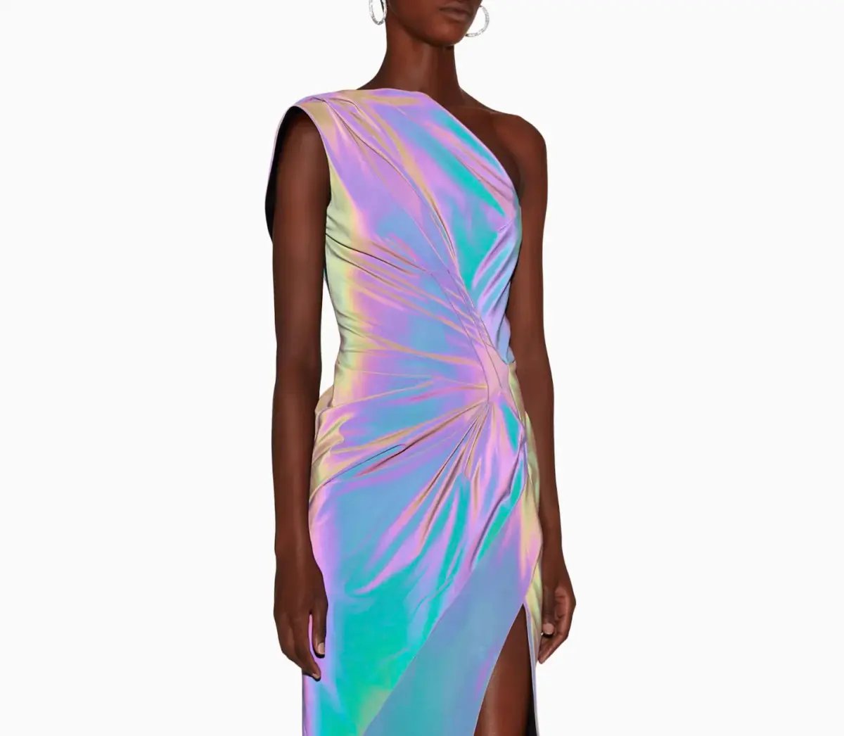 Maticevski Irridescent Draped Mini Dress Multi Size 6 photo 9