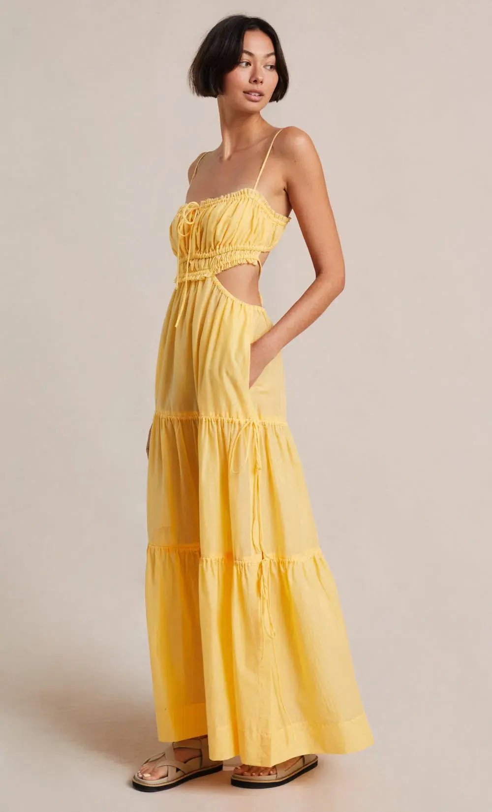 Bec & Bridge Alexandra Tie Maxi Dress Yellow Size 8 photo 2