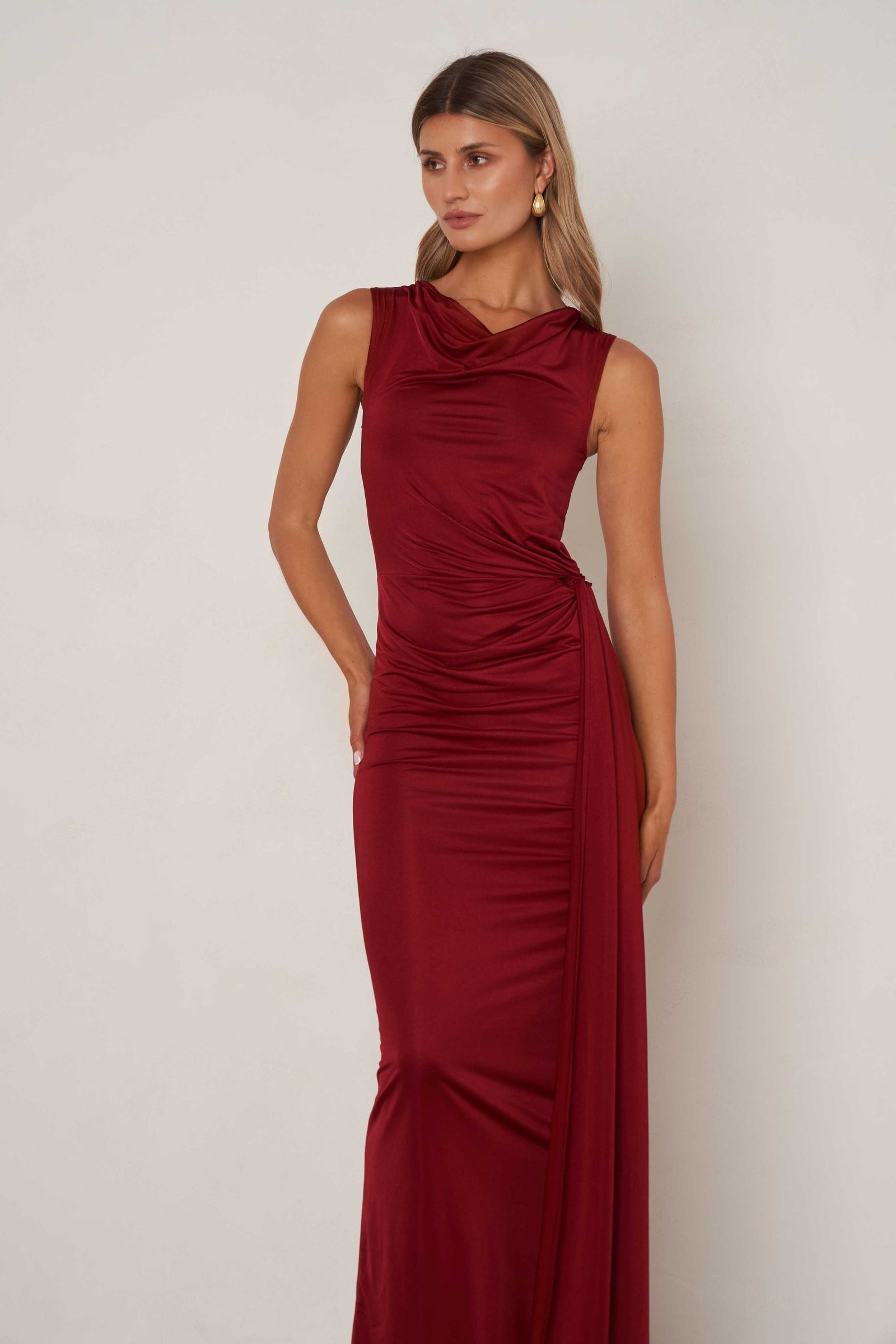 ELLE ZEITOUNE NATALIA DRESS - WINE photo 2