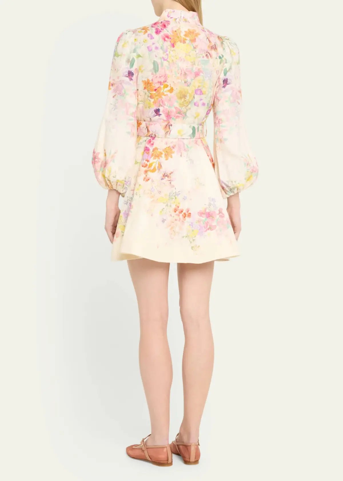 Zimmermann Natura Buttoned Mini Dress Kaleidoscope Garden 1 / AU 10 photo 3