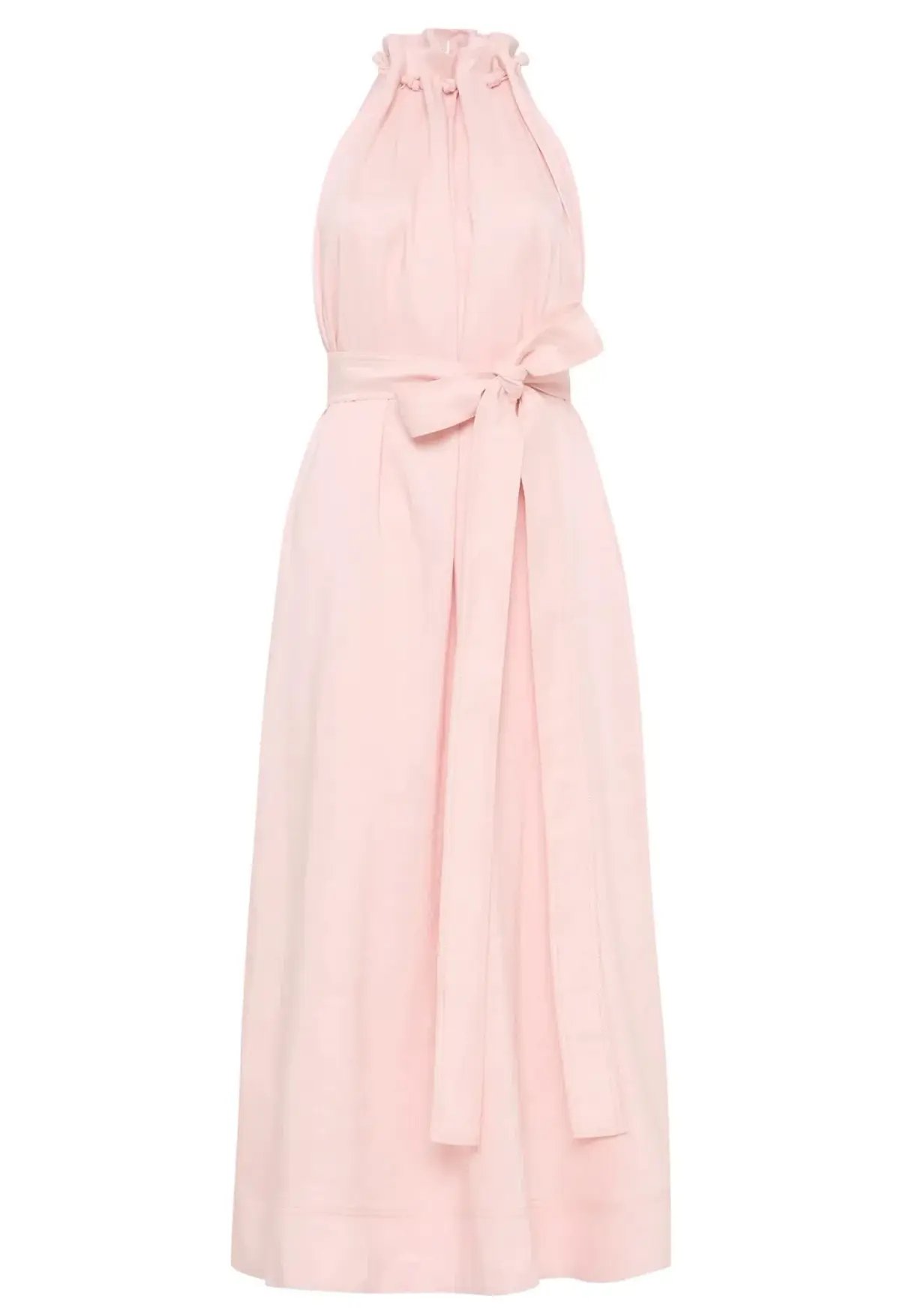 Aje Mariel Trapeze Midi Dress Soft Pink Size 6 photo 3