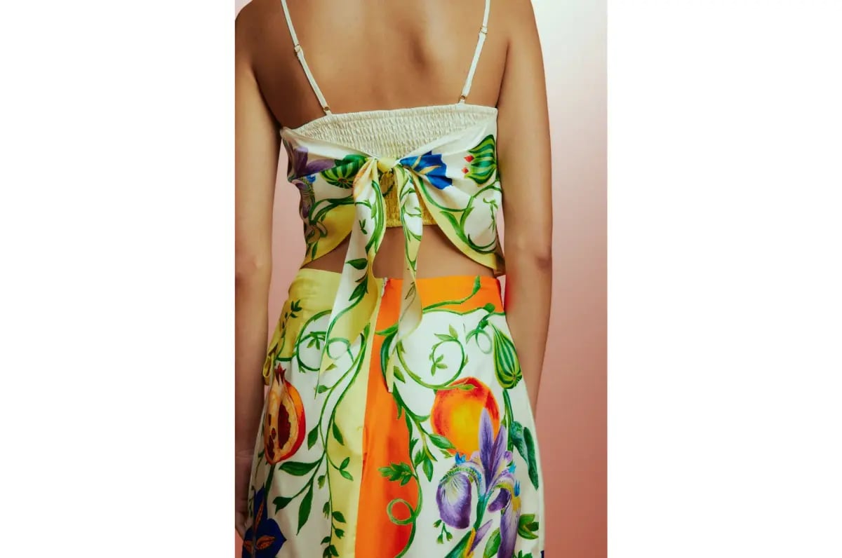 Alemais Flores Scarf Top and High Waisted Short Multi Size AU 10 photo 4