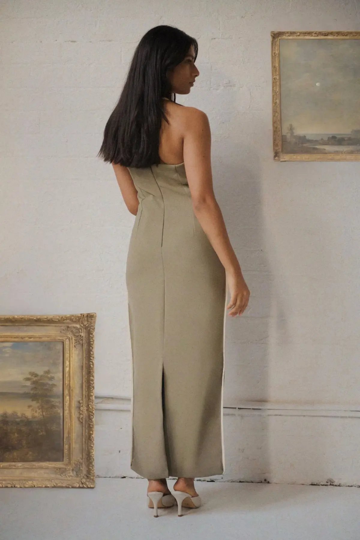 Paris Georgia Nassia Halter Dress Green Size S/ AU 8 photo 3