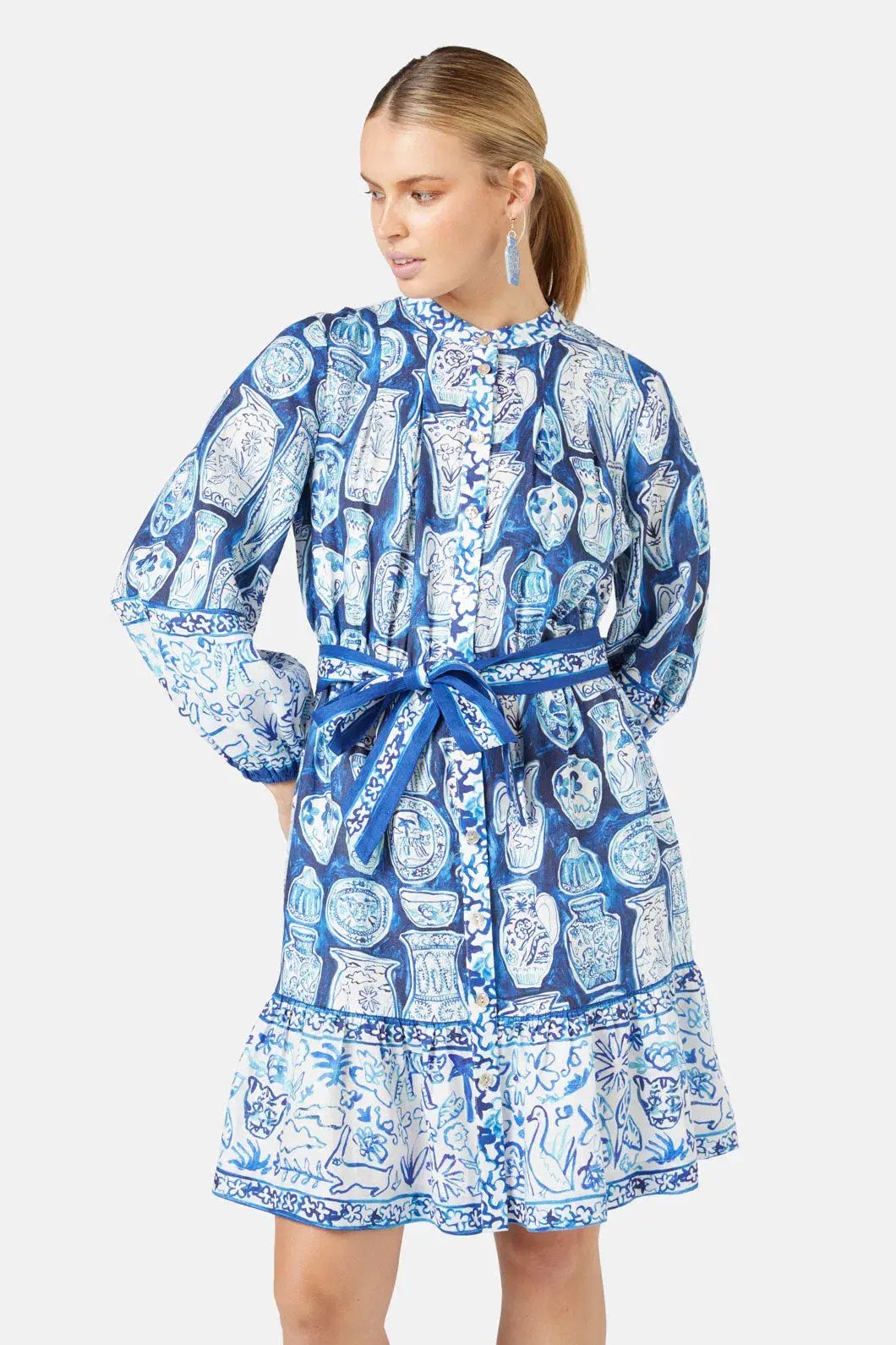 Gorman Porcelain Paradise Mini Party Dress Print Size 20 photo 2