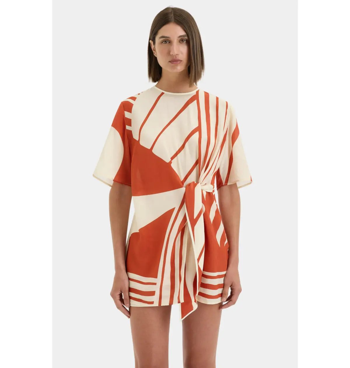 Sir The Label Calla Mini Dress in Hibiscus Stripe Size 1 / AU 8 photo 4