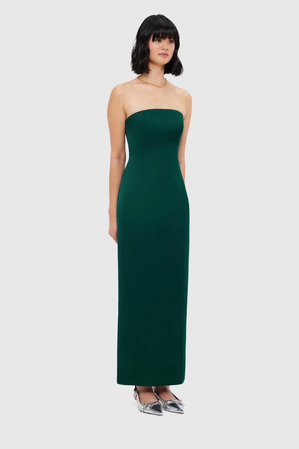 LEO LIN RAYNA BUSTIER MAXI DRESS - EMERALD photo 3