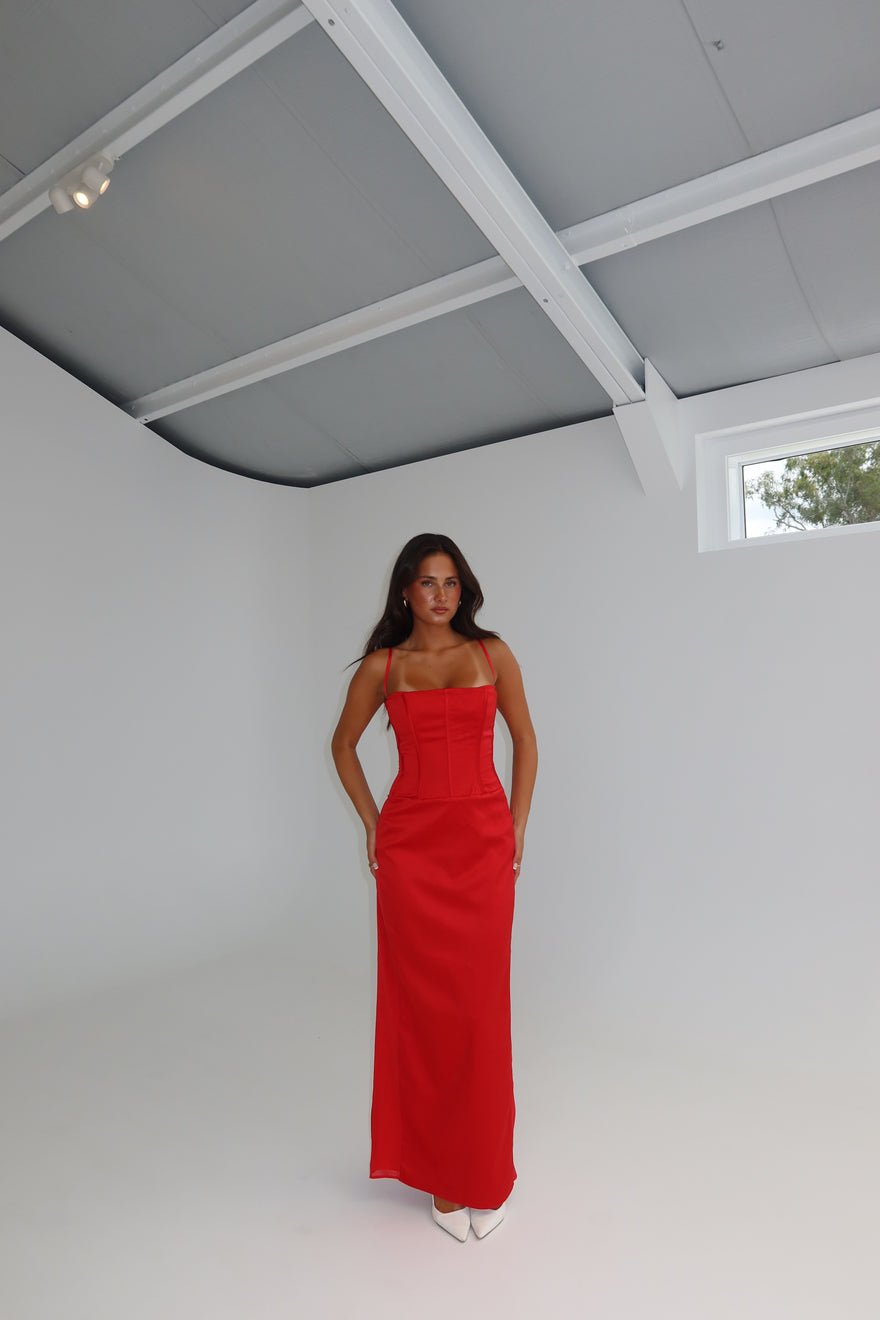 House of CB Shani Gown Red photo 3