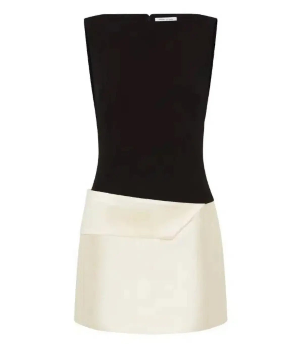 Rachel Gilbert Rikki Foldover Stretch-crepe Mini Dress Black/White Size AU 8 photo 4