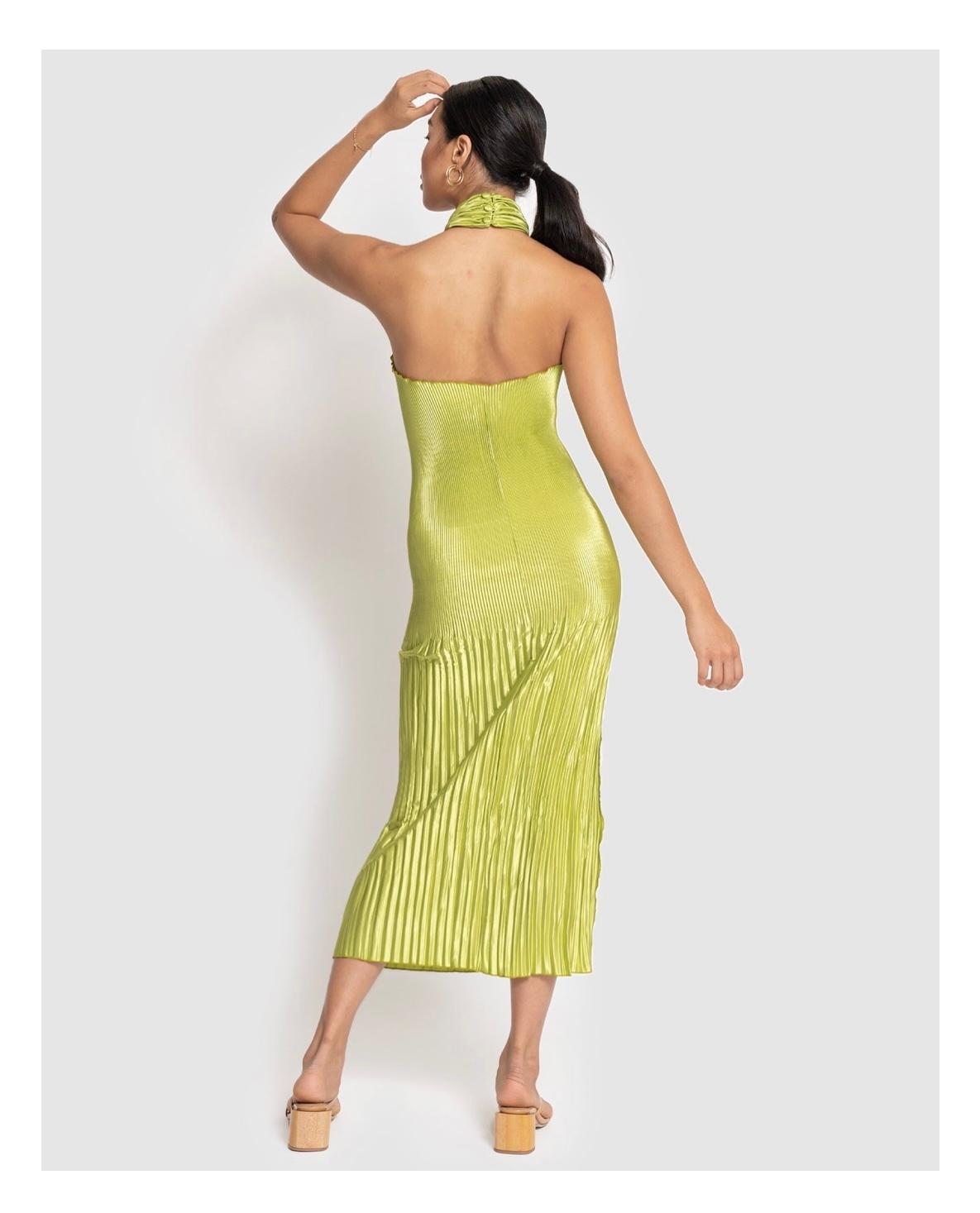 L’IDEE SIOREE Pleated Halter Gown photo 3