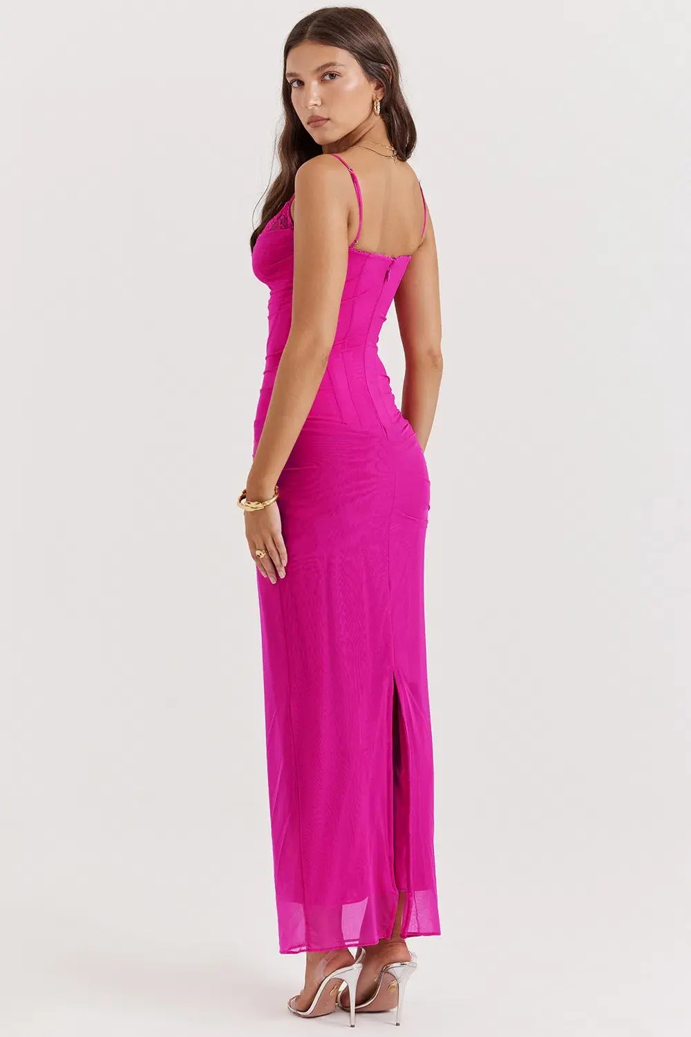 House of CB Nalini Maxi Dress Fuchsia Size XS / AU 6 (D-E Cup Size) photo 3