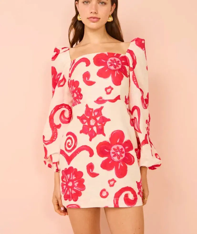 Kate Ford Delta Puff Mini Dress In Multi photo 4