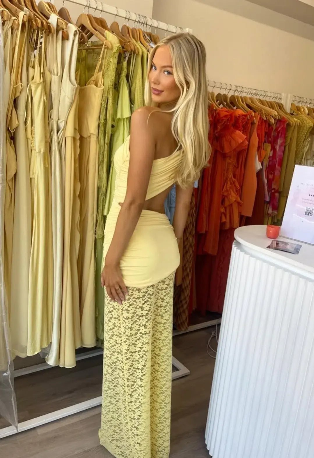 Deconduarte Paridiso Maxi Dress Yellow Size XS/6 photo 8
