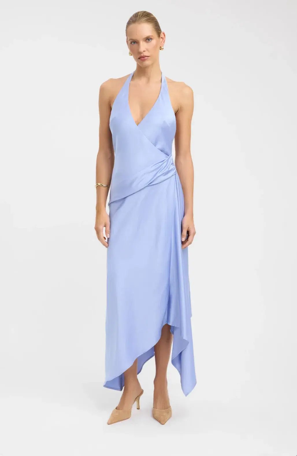 Kookai Palermo Godet Dress - Lavender Blue XS photo 3