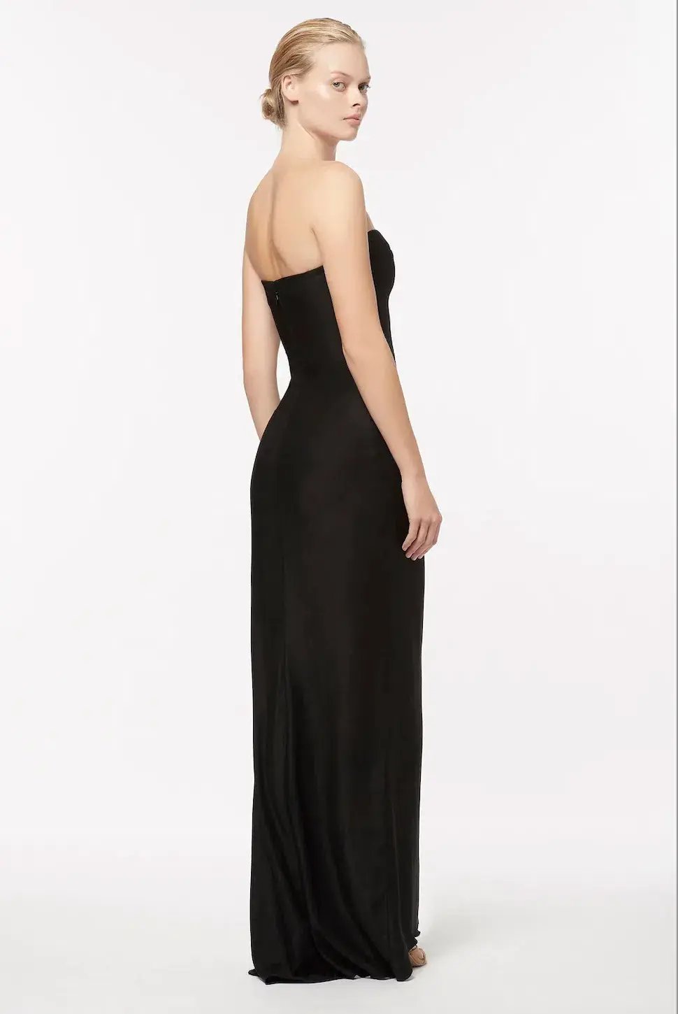 Manning Cartell Asymmetrical Games Strapless Gown Black Size 6 photo 3