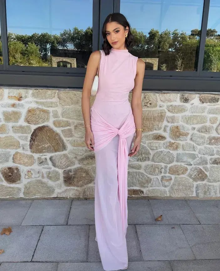 Effie Kats Roza Maxi Dress In Petal Pink Size M/AU 10 photo 6