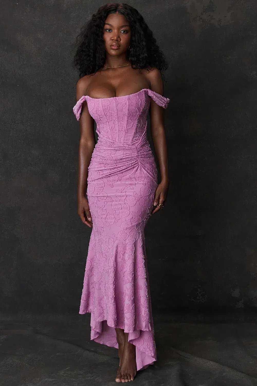 House Of CB Cesca Floral Maxi Dress Rose Pink Size M / AU 10 photo 7