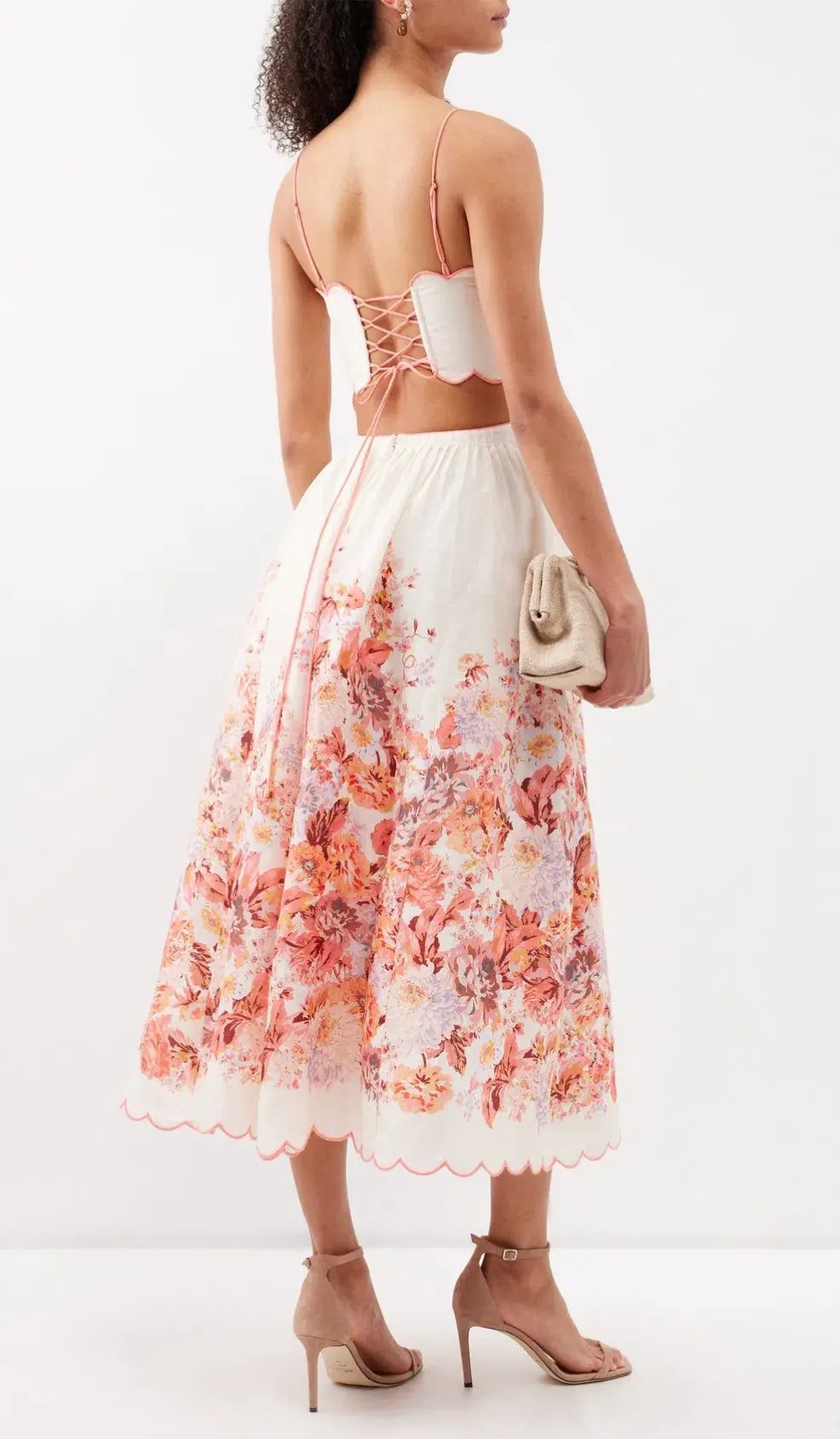 Sheike Faded Floral Maxi Dress Ivory Floral Size AU 12 photo 14